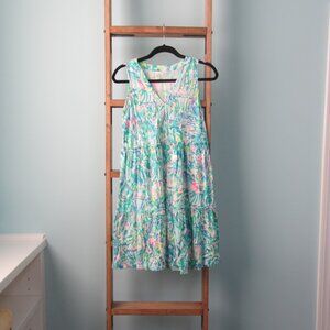Lilly Pulitzer Lorina Swing Dress in Blue Ibiza Cabana Cocktail Size XS